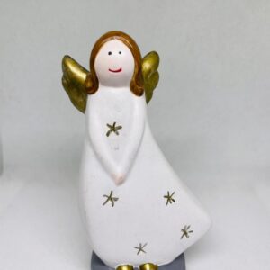 🎄👼 Elegant White Angel – Ceramic Christmas Decoration-  PS004
