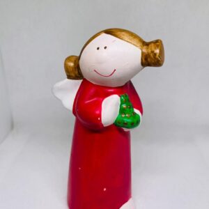 🎄👼 Christmas Colored Angel – Ceramic Festive Decoration -  PS003