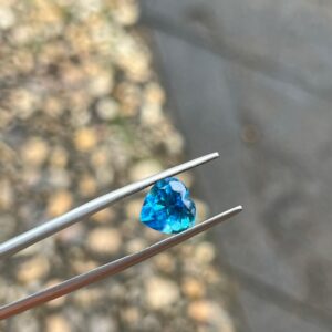 Blue Topaz Stone – 3.15ct (Heart Cut)