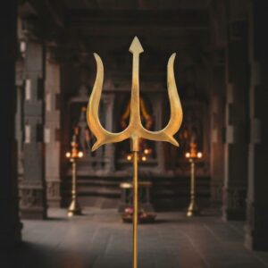 Trishula "පිත්තලින් නිමවූ ත්‍රිශූලය" (AE0066)